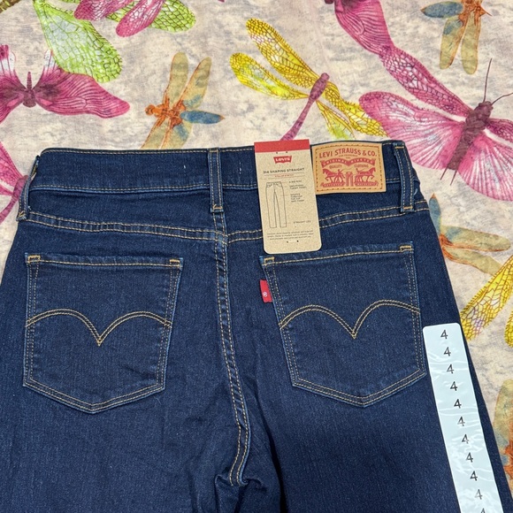 Levi's Women's 314 Shaping Straight size 26 x 32 Dark Blue Straight Leg Jeans - Picture 5 of 6